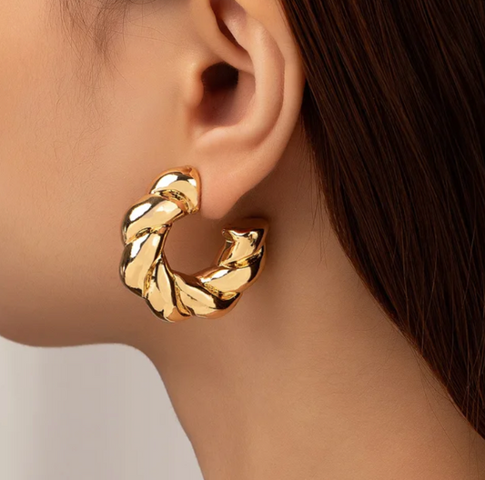 Croissant Chunky Statement Earrings