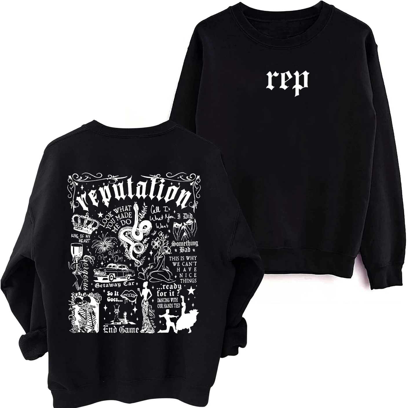 Taylor Swift Reputation (Taylor's Version) Crewneck Pullover Hoodie