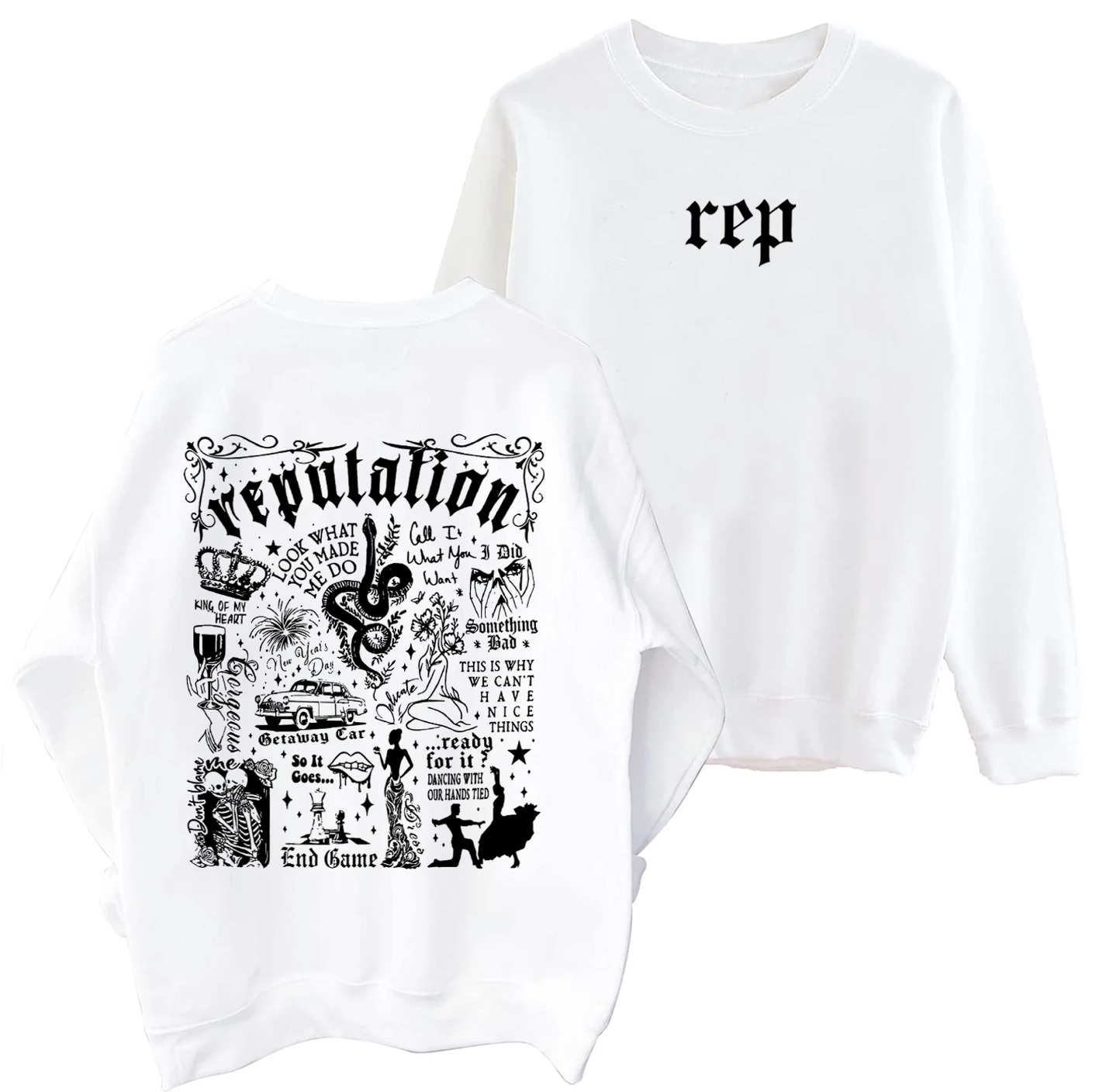 Taylor Swift Reputation (Taylor's Version) Crewneck Pullover Hoodie