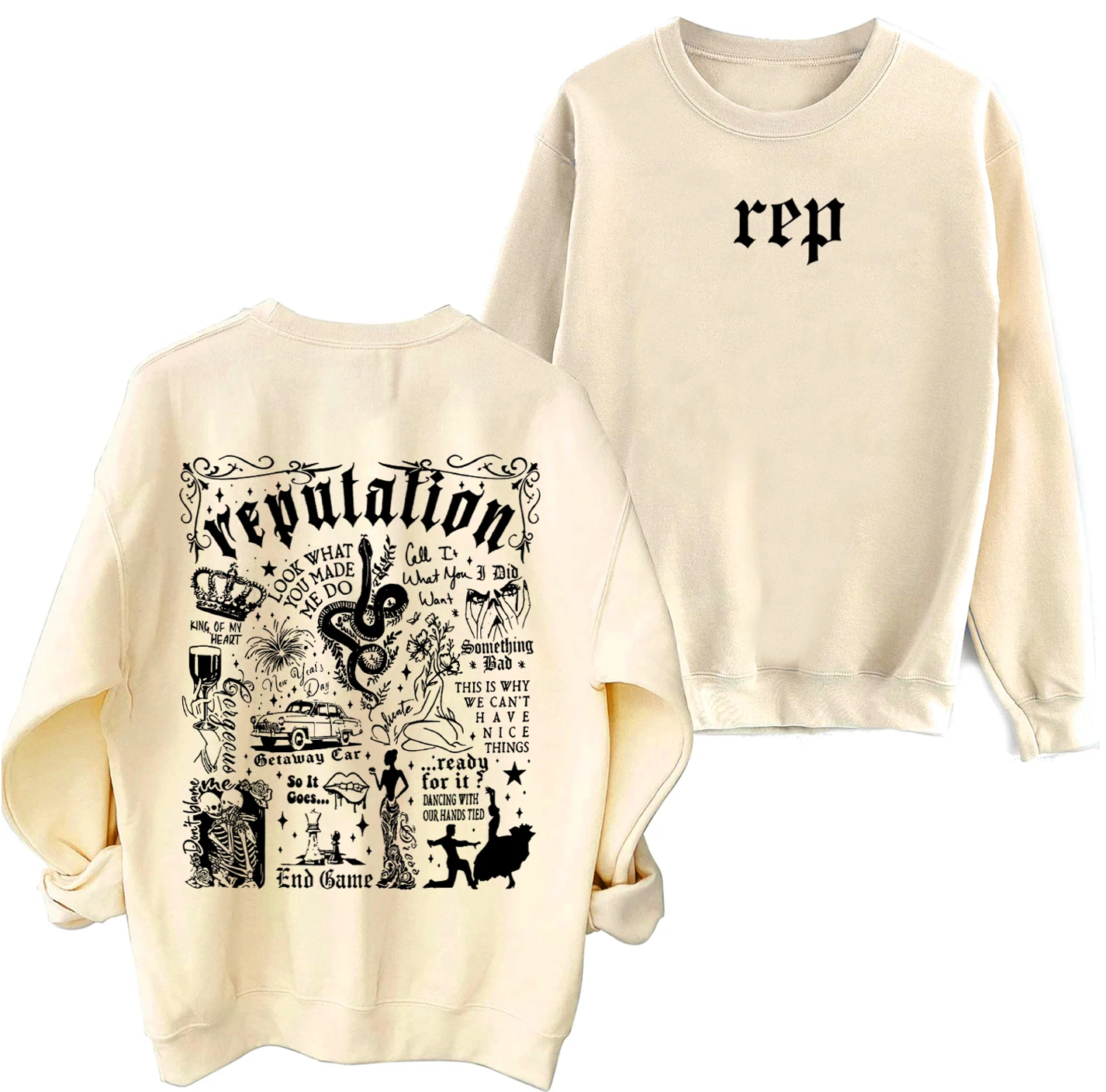 Taylor Swift Reputation (Taylor's Version) Crewneck Pullover Hoodie