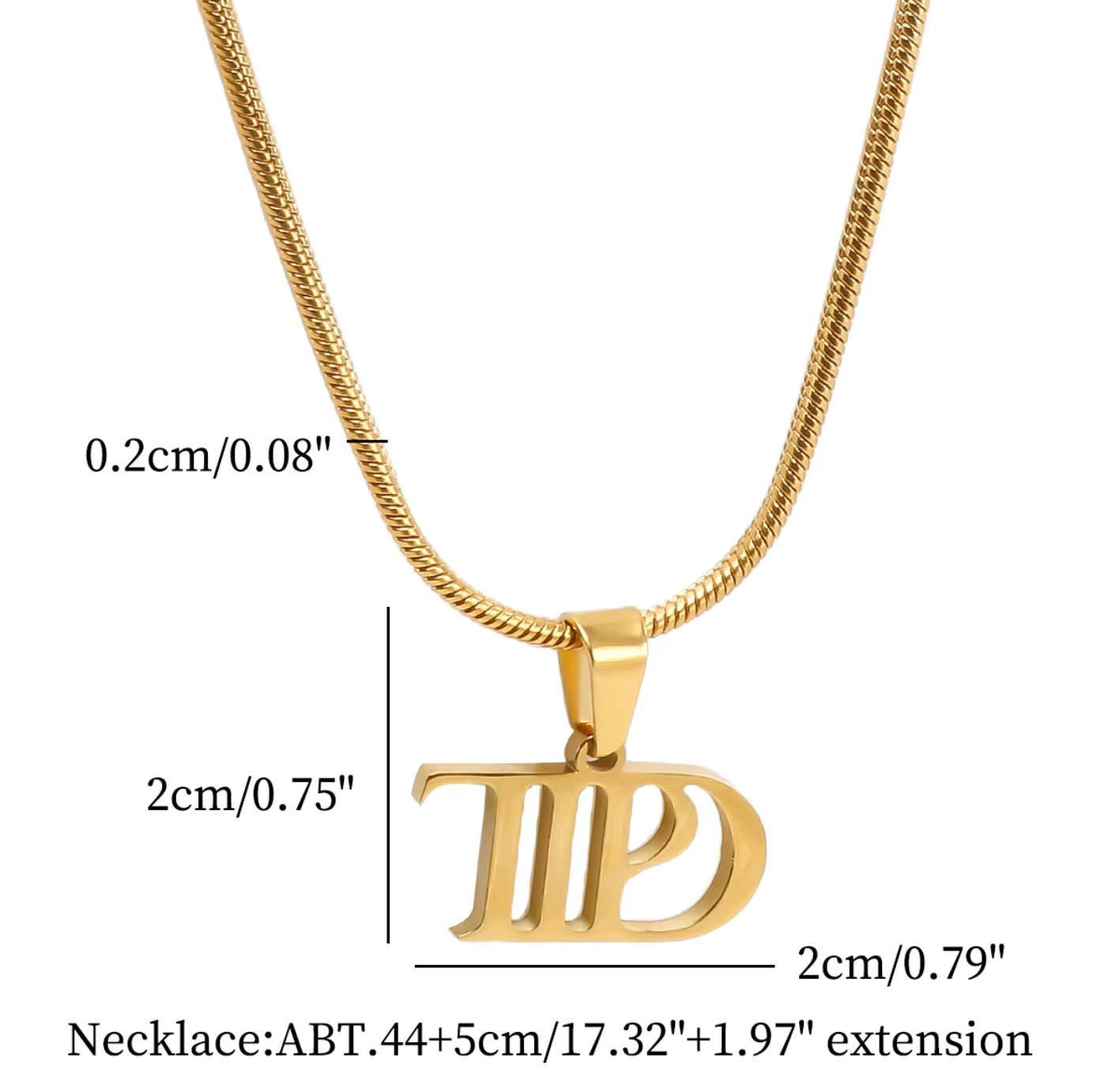 TTPD The Tortured Poets Department Necklace with Thick Chain